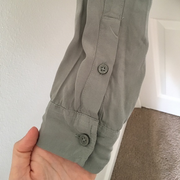 Green Button Down - Picture 5 of 5